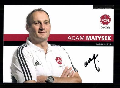 Adam Matysek Autogrammkarte 1 FC Nürnberg 2012-13 2. Karte Original Signiert