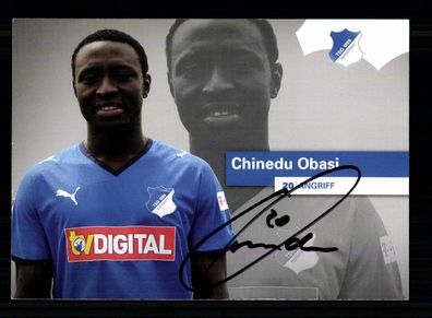 Chinedu Obasi Autogrammkarte TSG Hoffenheim 2008-09 Original Signiert