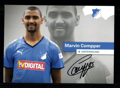 Marvin Compper Autogrammkarte TSG Hoffenheim 2008-09 Original Signiert
