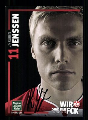 Ruben Jenssen Autogrammkarte 1 FC Kaiserslautern 2013-14 Original Signiert