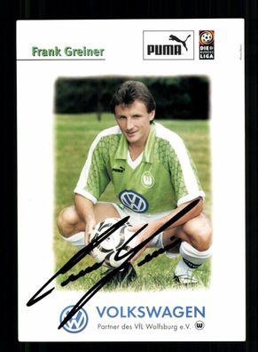 Frank Greiner Autogrammkarte VFL Wolfsburg 1997-98 Original Signiert