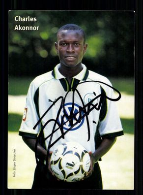 Charles Akonnor Autogrammkarte VFL Wolfsburg 1999-00 Original Signiert