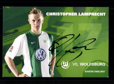 Christopher Lamprecht Autogrammkarte VFL Wolfsburg 2006-07 Original Signiert