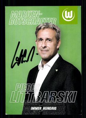 Pierre Littbarski Autogrammkarte VFL Wolfsburg 2020-21 Original Signiert