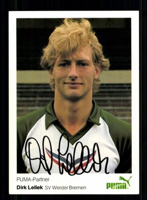 Dirk Lellek Autogrammkarte Werder Bremen 1984-85 Original Signiert