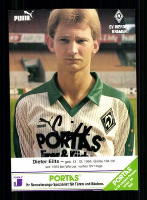 Dieter Eilts Autogrammkarte Werder Bremen 1986-87 Original Sign. # G 40740