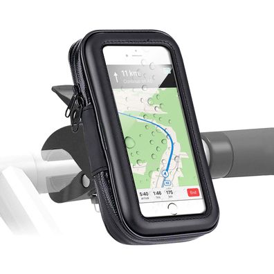 XQISIT 360° Universal Fahrrad-Halterung Lenker-Halter für Handy Smartphone Navi
