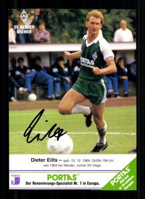 Dieter Eilts Autogrammkarte Werder Bremen 1987-88 Original Sign. # G 40749