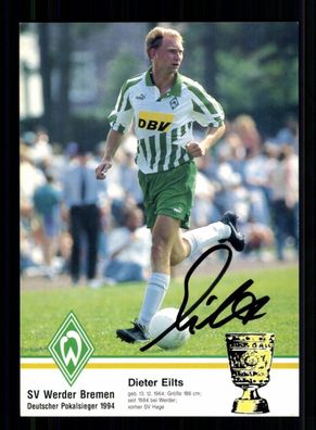 Dieter Eilts Autogrammkarte Werder Bremen 1994-95 Original Signiert