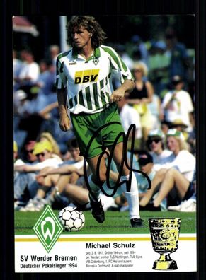 Michael Schulz Autogrammkarte Werder Bremen 1994-95 Original Signiert