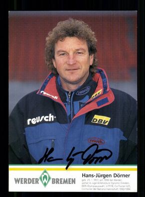 Hans Jürgen Dörner Autogrammkarte Werder Bremen 1995-96 Original Signiert