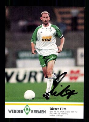Dieter Eilts Autogrammkarte Werder Bremen 1995-96 Original Signiert