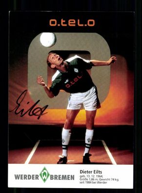 Dieter Eilts Autogrammkarte Werder Bremen 1997-98 2. Karte Original Signiert