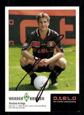 Torsten Frings Autogrammkarte Werder Bremen 1998-99 Original Signiert