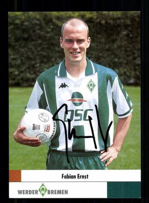 Fabian Ernst Autogrammkarte Werder Bremen 2000-01 Original Signiert
