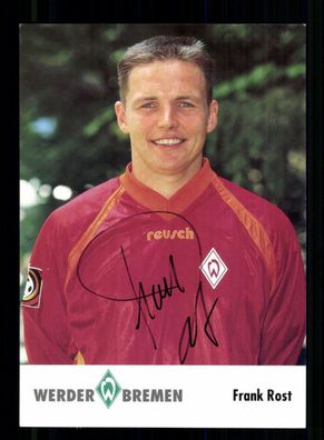 Frank Rost Autogrammkarte Werder Bremen 2001-02 Original Signiert
