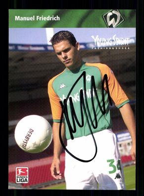 Manuel Friedrich Autogrammkarte Werder Bremen 2003-04 Original Signiert