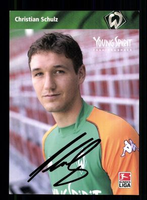 Christian Schulz Autogrammkarte Werder Bremen 2003-04 Original Signiert