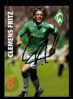 Clemens Fritz Autogrammkarte Werder Bremen 2007-08 Original Signiert