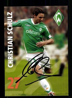 Christian Schulz Autogrammkarte Werder Bremen 2007-08 Original Signiert