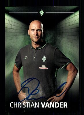 Christian Vander Autogrammkarte Werder Bremen 2015-16 Original Signiert