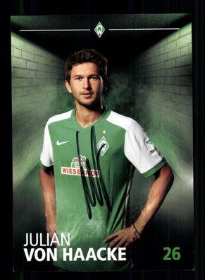 Julian von Haacke Autogrammkarte Werder Bremen 2015-16 Original Signiert