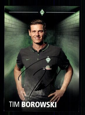Tim Borowski Autogrammkarte Werder Bremen 2015-16 Original Signiert
