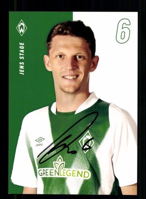 Jens Stage Autogrammkarte Werder Bremen 2022-23 Original Signiert