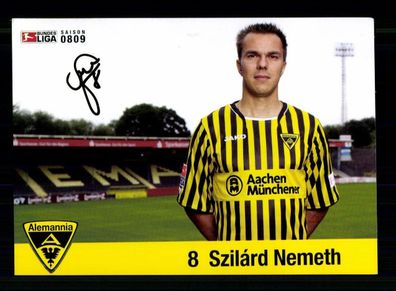 Szilard Nemeth Autogrammkarte Alemannia Aachen 2008-09 Original Signiert