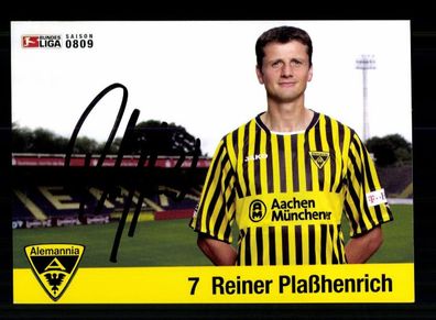 Reiner Plaßhenrich Autogrammkarte Alemannia Aachen 2008-09 Original Signiert