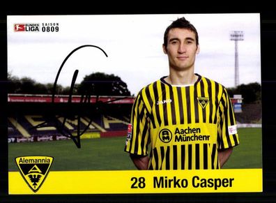 Mirko Casper Autogrammkarte Alemannia Aachen 2008-09 Original Signiert