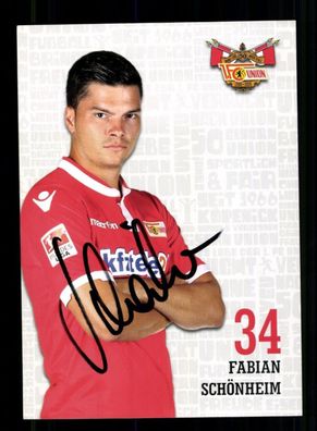 Fabian Schönheim Autogrammkarte Union Berlin 2015-16 Original Signiert