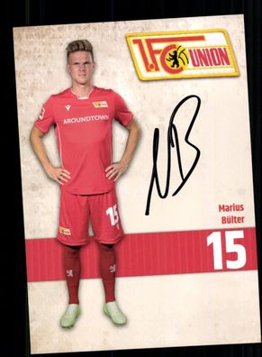 Marius Bülter Autogrammkarte Union Berlin 2019-20 Original Signiert