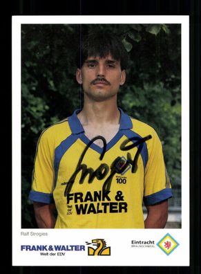 Ralf Strogies Autogrammkarte Eintracht Braunschweig 1991-92 Original Signiert