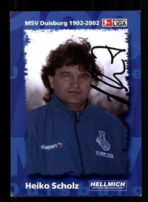 Heiko Scholz Autogrammkarte MSV Duisburg 2002-03 Original Signiert