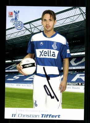 Christian Tiffert Autogrammkarte MSV Duisburg 2007-08 Original Signiert