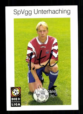 Peter Zeiler Autogrammkarte SpVgg Unterhaching 1999-00 2. Karte Original