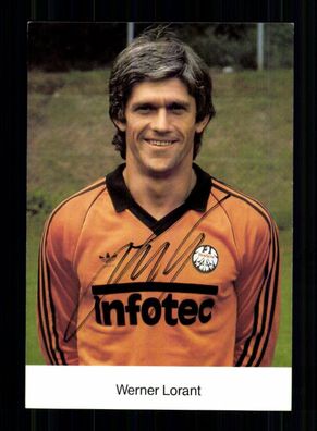 Werner Lorant Autogrammkarte Eintracht Frankfurt 1981-82 Original Signiert