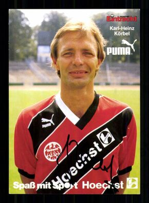 Karl Heinz Körbel Autogrammkarte Eintracht Frankfurt 1987-88 Original Signiert