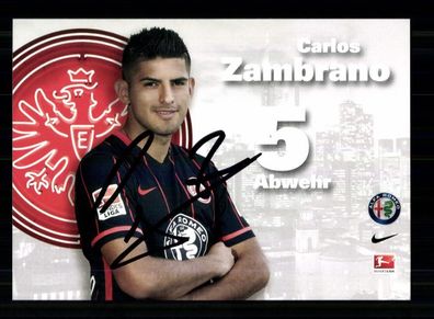 Carlos Zambrano Autogrammkarte Eintracht Frankfurt 2015-16 Original Sign.