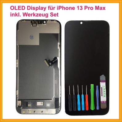 OLED FHD Display für iPhone 13 Pro Max LCD Bildschirm Schwarz Black + TOOL