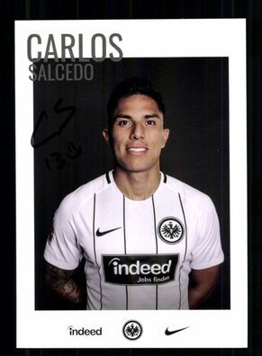 Carlos Salcedo Autogrammkarte Eintracht Frankfurt 2017-18 Original