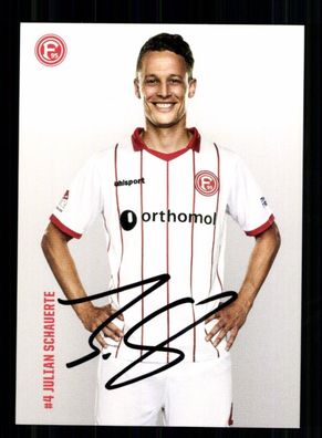 Julian Schauerte Autogrammkarte Fortuna Düsseldorf 2017-18 Original Signiert