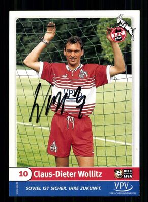 Claus Dieter Wollitz Autogrammkarte 1 FC Köln 1999-00 Original Signiert