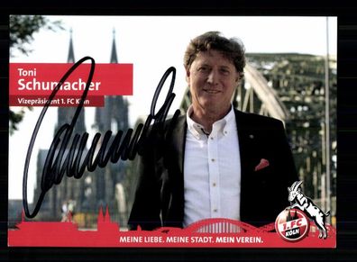 Toni Schumacher Autogrammkarte 1 FC Köln 2012-13 Original Signiert