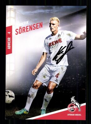 Frederik Sörensen Autogrammkarte 1 FC Köln 2016-17 Original Signiert
