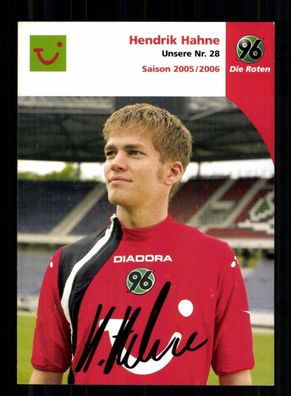 Hendrik Hahne Autogrammkarte Hannover 96 2005-06 Original Signiert