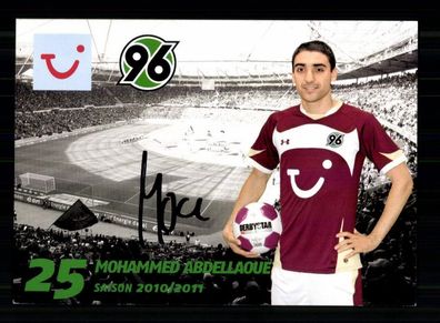 Mohammed Abdellaoue Autogrammkarte Hannover 96 2010-11 Original Signiert