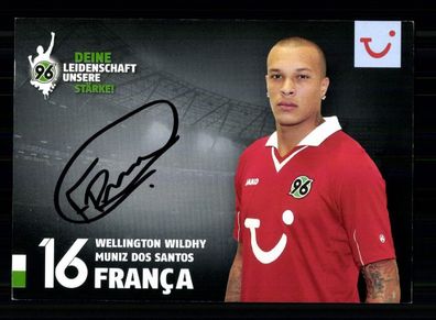 Wellington Wildhy Franca Autogrammkarte Hannover 96 2012-13 Original Signiert