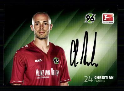 Christian Pander Autogrammkarte Hannover 96 2014-15 Original Signiert
